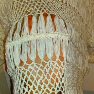 Crocheted/ fishnet sweater